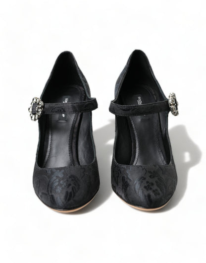 Dolce & Gabbana Chic Black Brocade Mary Janes Pumps - EU36.5/US6