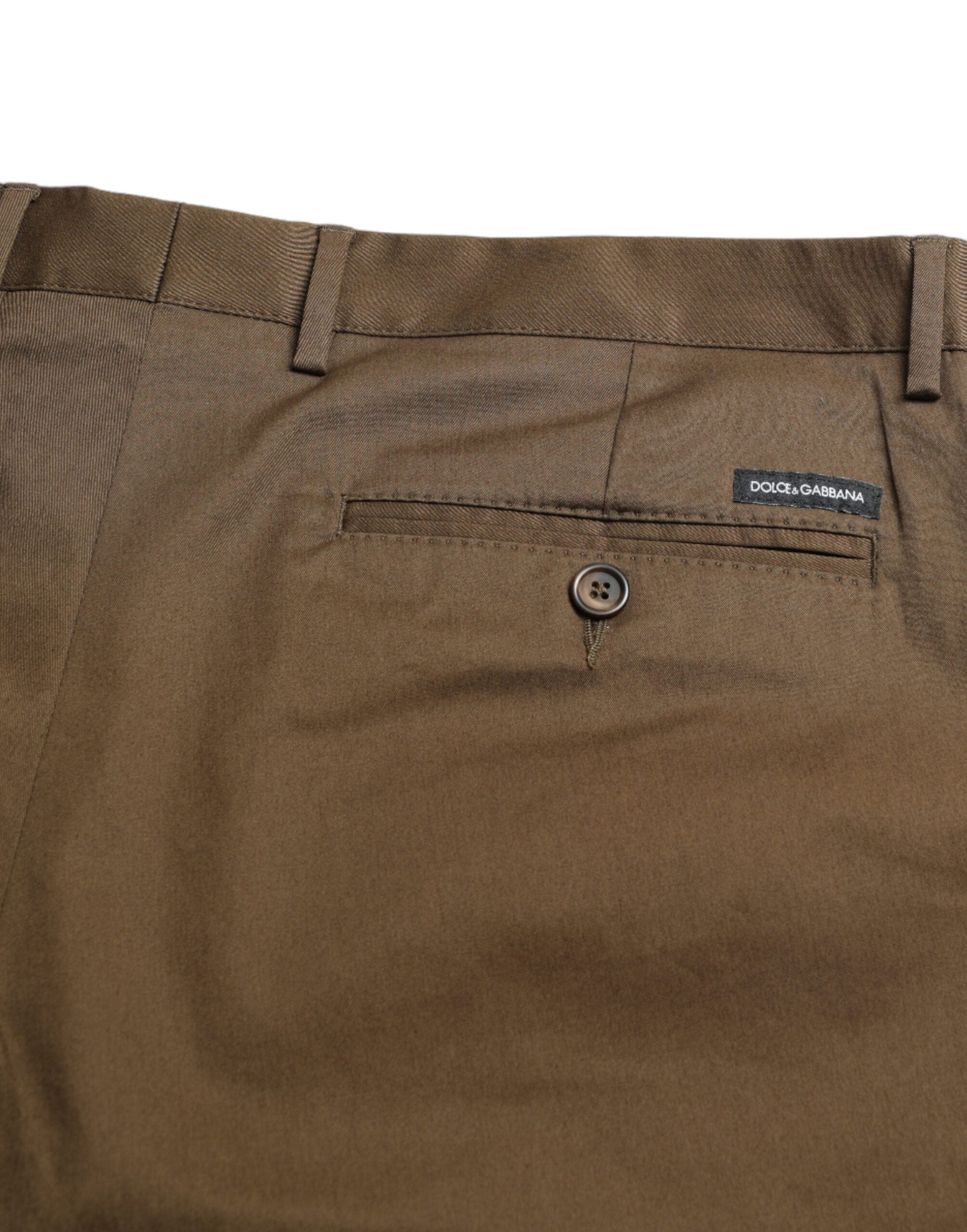 Dolce & Gabbana Chic Brown Bermuda Shorts with Logo Detail - IT44 | XS