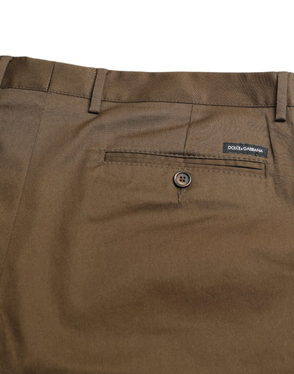 Dolce & Gabbana Chic Brown Bermuda Shorts with Logo Detail - IT44 | XS