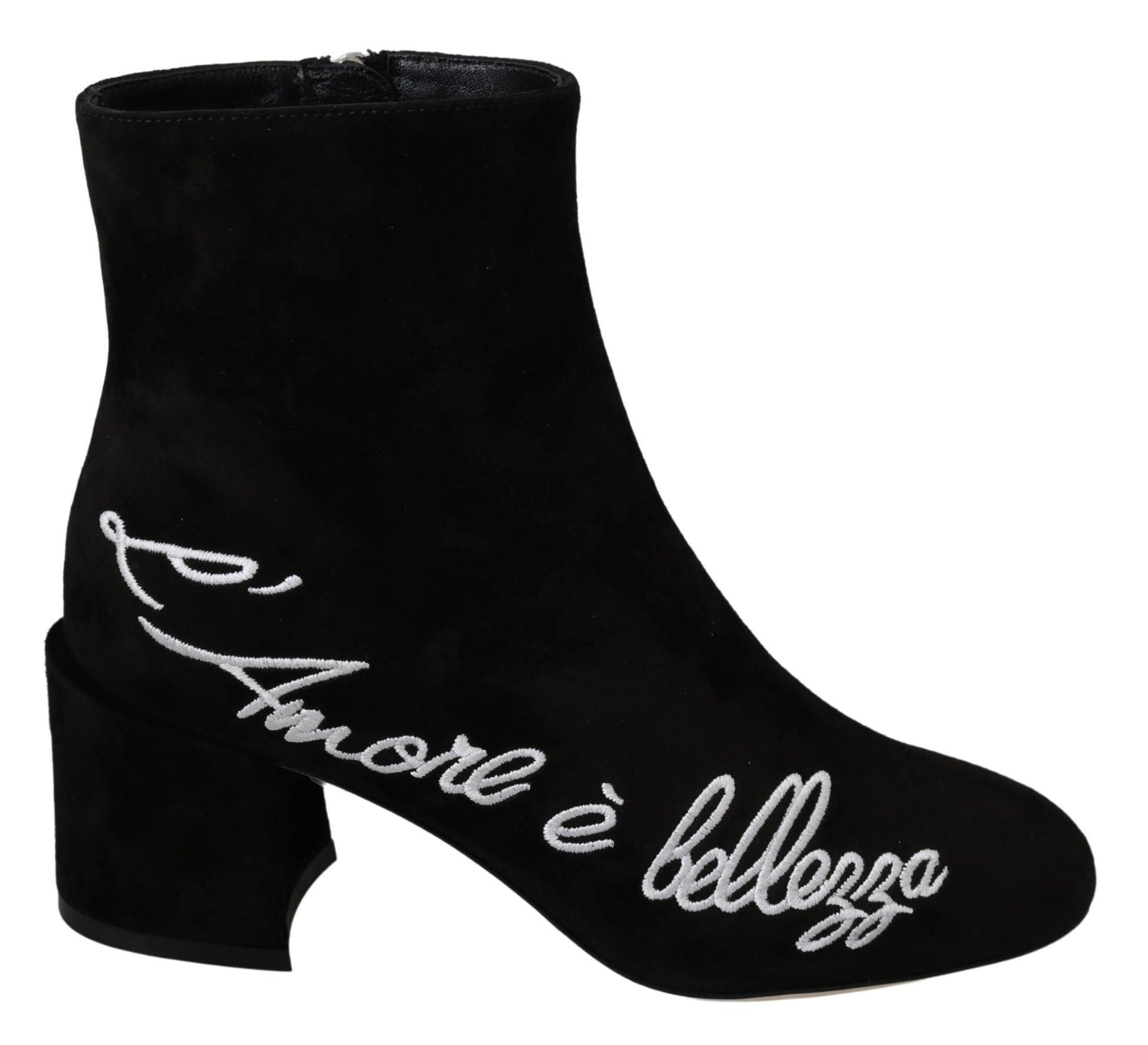 Dolce & Gabbana Chic Embroidered Ankle Boots - EU35/US4.5