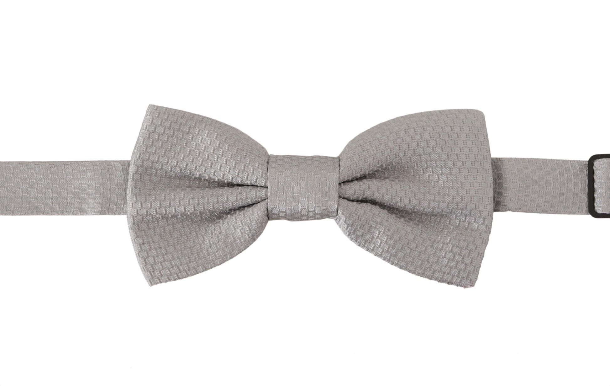 Dolce & Gabbana Chic Gray Silk Bow Tie