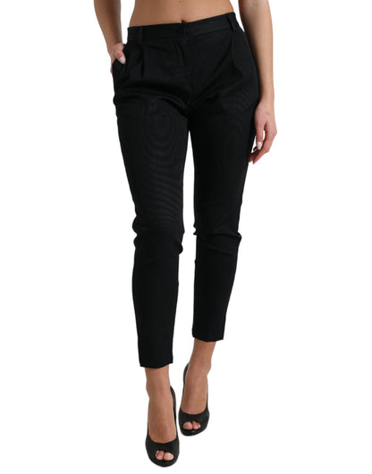 Dolce & Gabbana Chic High Waist Skinny Cropped Pants - IT40|S