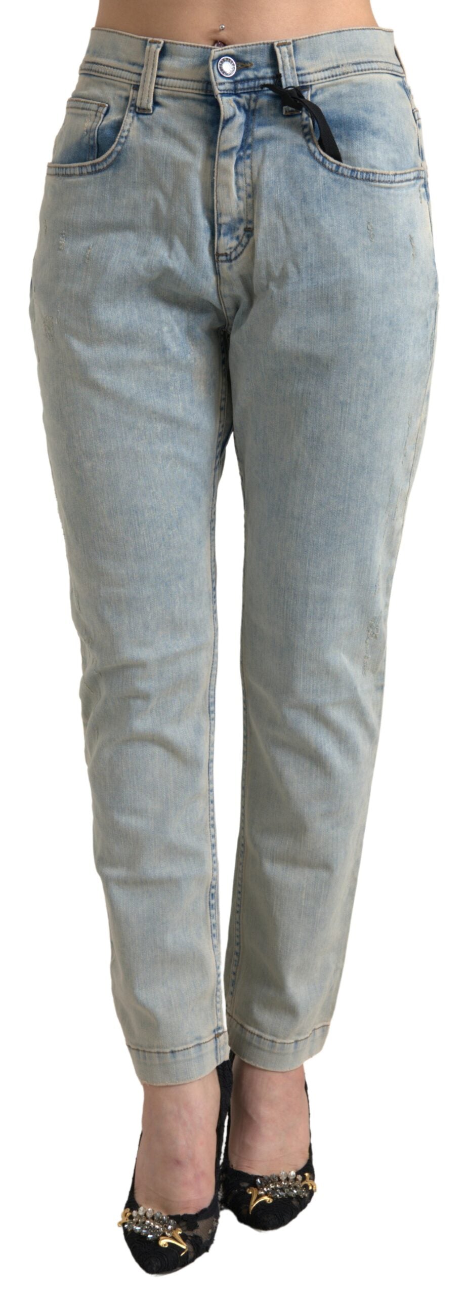 Dolce & Gabbana Chic Mid Waist Skinny Jeans in Blue - IT40|S