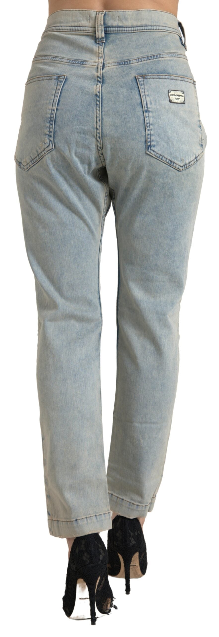 Dolce & Gabbana Chic Mid Waist Skinny Jeans in Blue - IT40|S