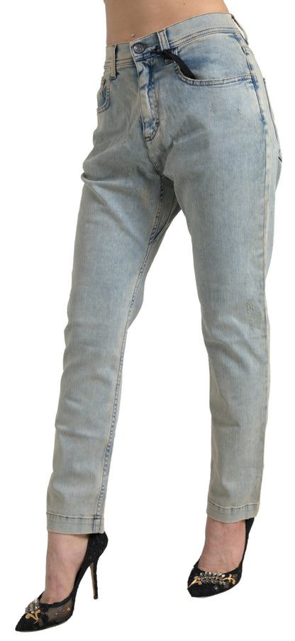 Dolce & Gabbana Chic Mid Waist Skinny Jeans in Blue - IT40|S