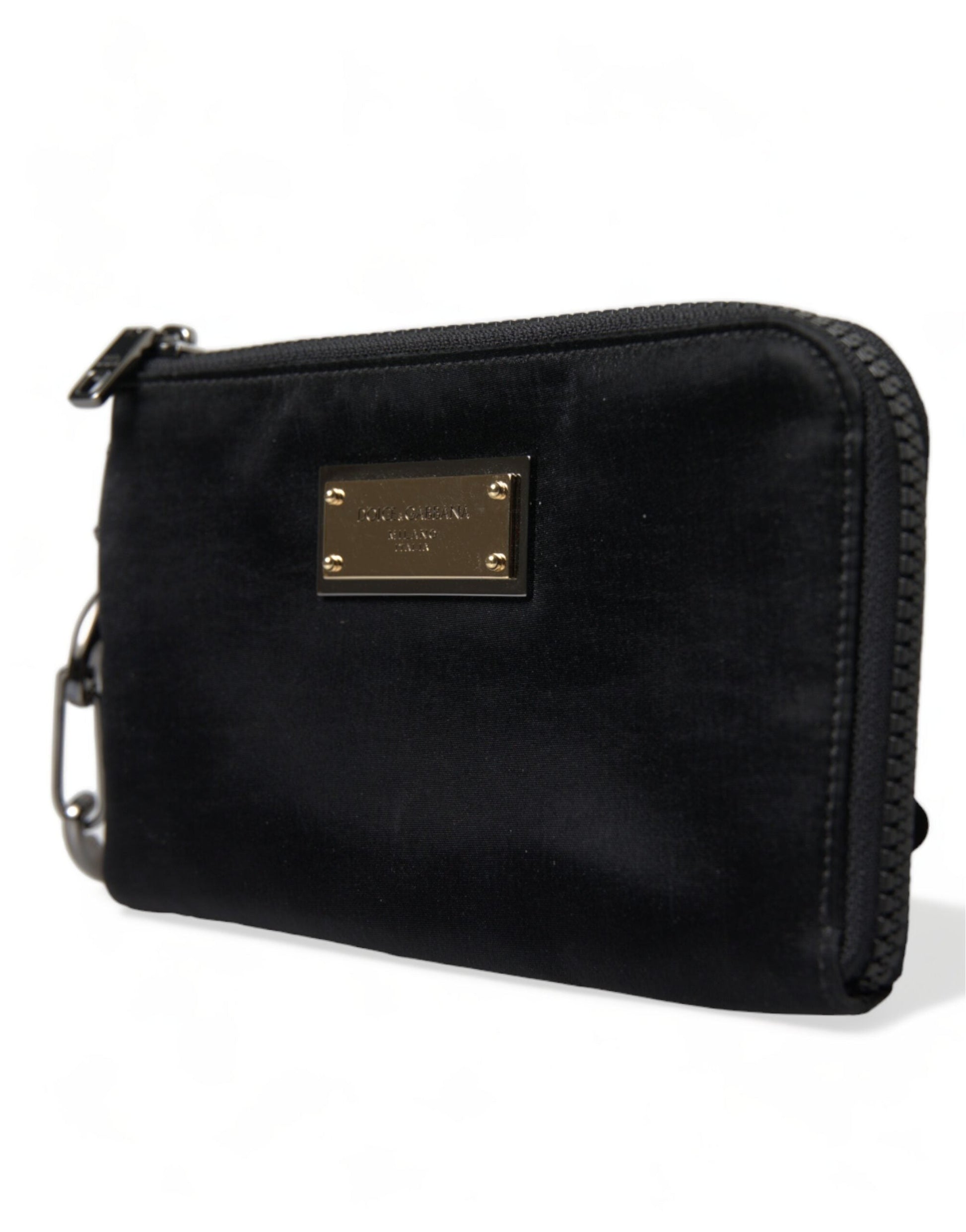 Dolce & Gabbana Chic Nylon-Leather Designer Pouch