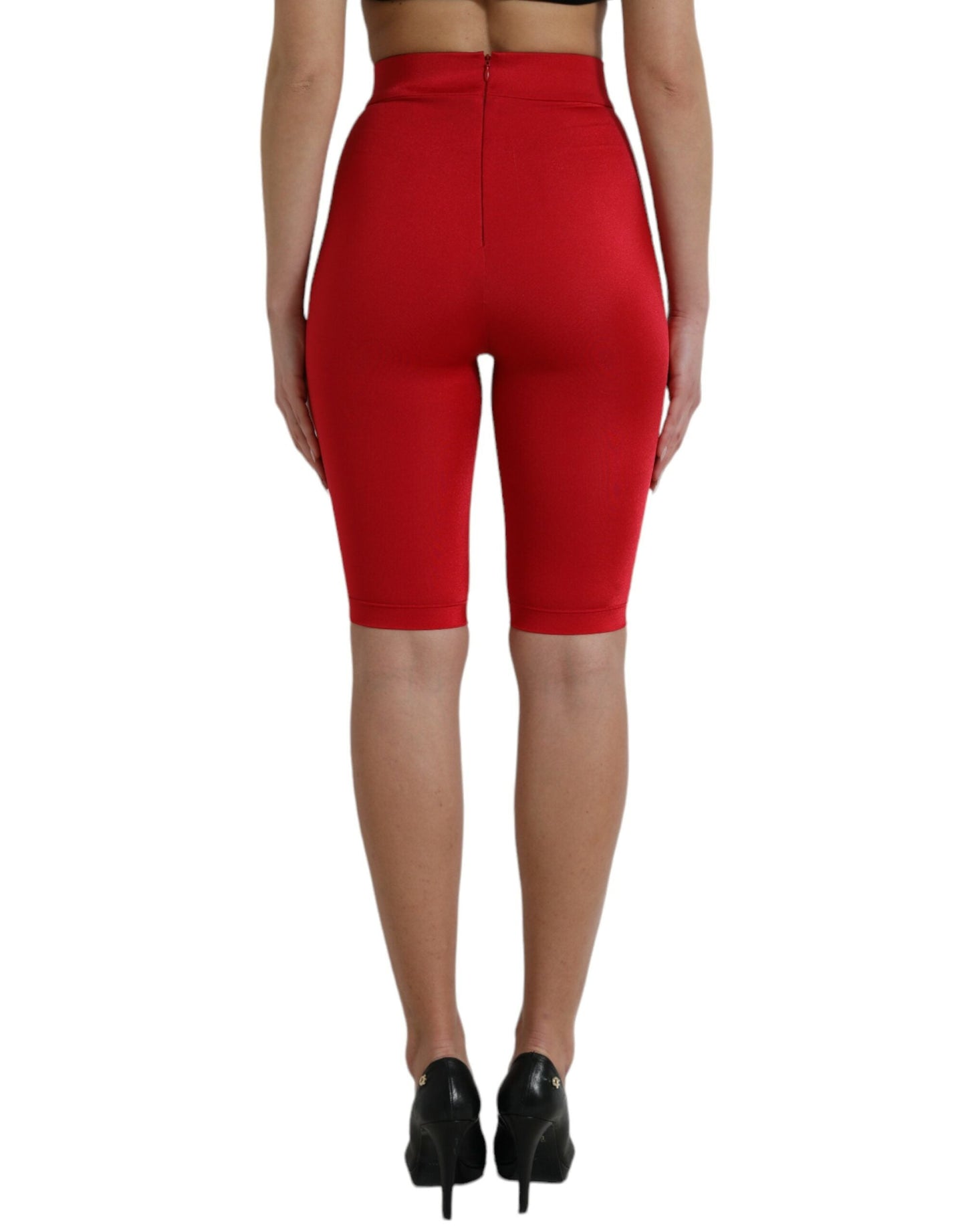 Dolce & Gabbana Chic Red High Waist Leggings Pants - IT40|S