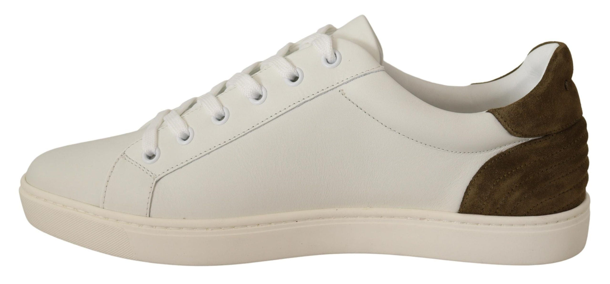 Dolce & Gabbana Chic White Leather Sneakers for Men - EU39.5/US6.5