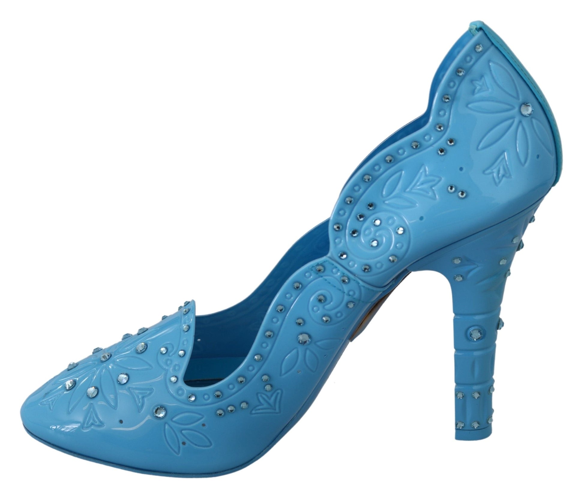 Dolce & Gabbana Crystal Embellished Blue Cinderella Pumps - EU39/US8.5