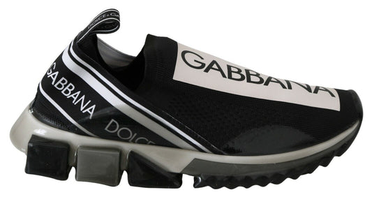 Dolce & Gabbana Dapper Black Casual Sport Sneakers - EU39/US6