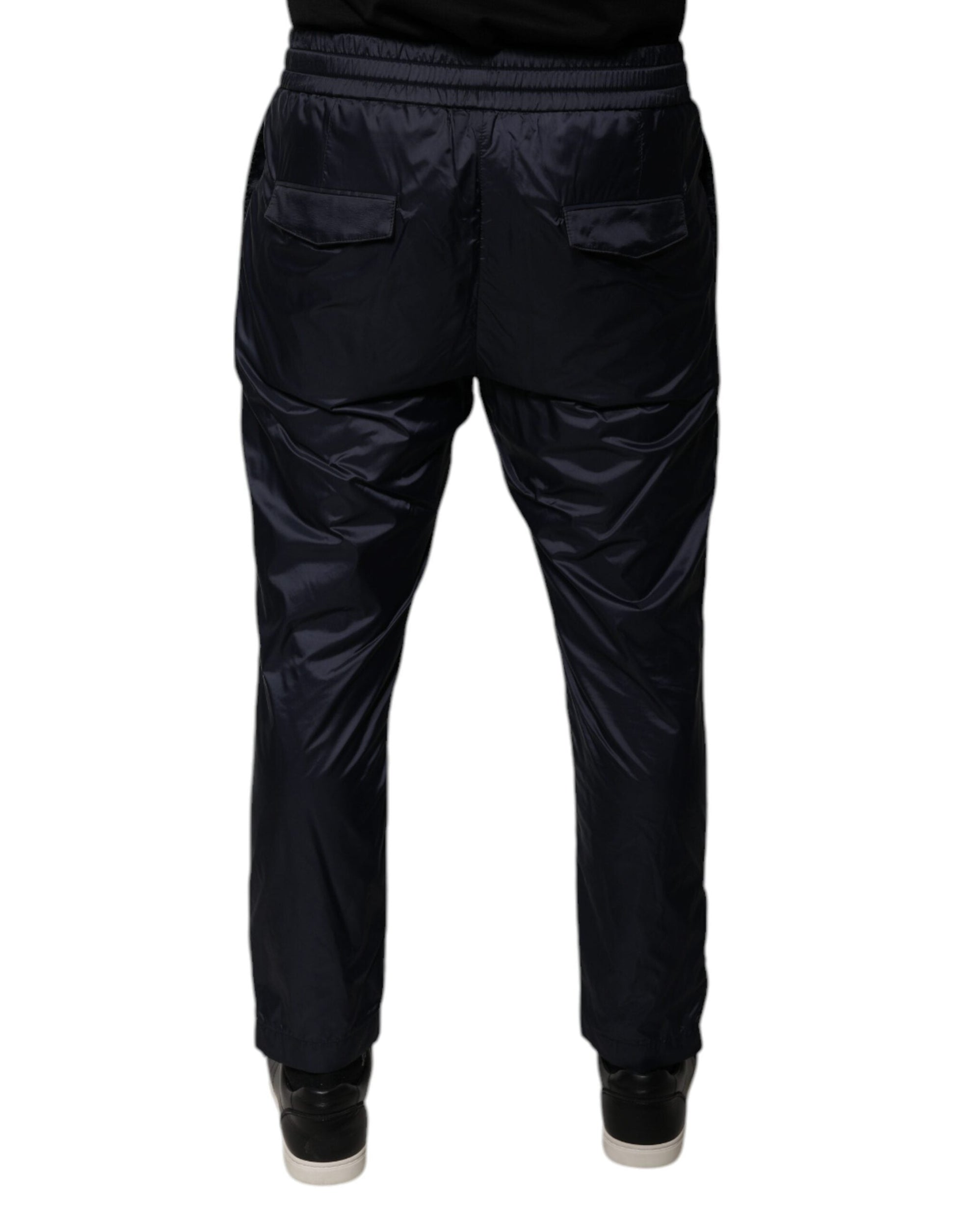 Dolce & Gabbana Dark Blue Cotton Skinny Sweatpants Pants - IT48 | M