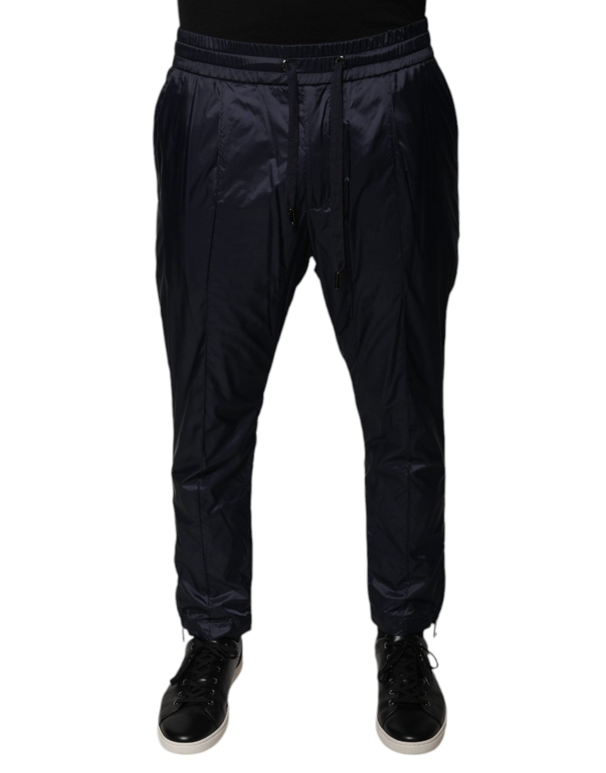 Dolce & Gabbana Dark Blue Cotton Skinny Sweatpants Pants - IT48 | M