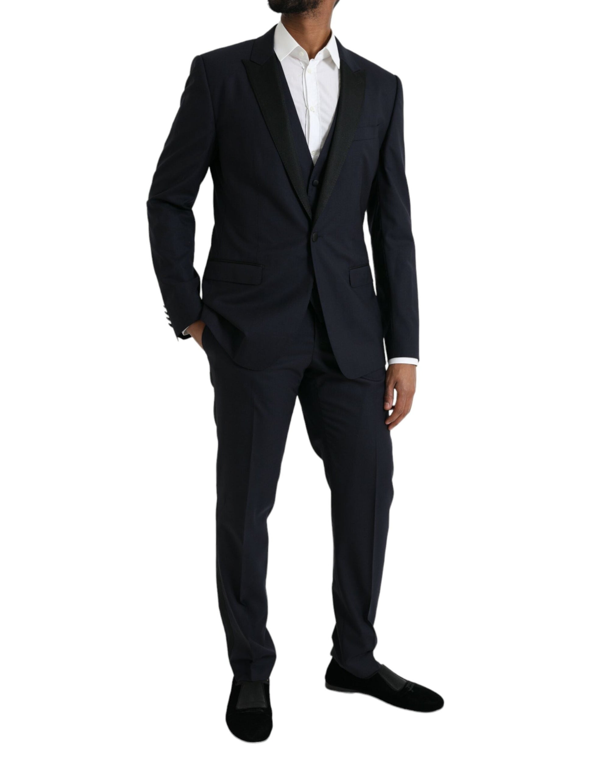 Dolce & Gabbana Dark Blue MARTINI Wool Formal 3 Piece Suit - IT50 | L