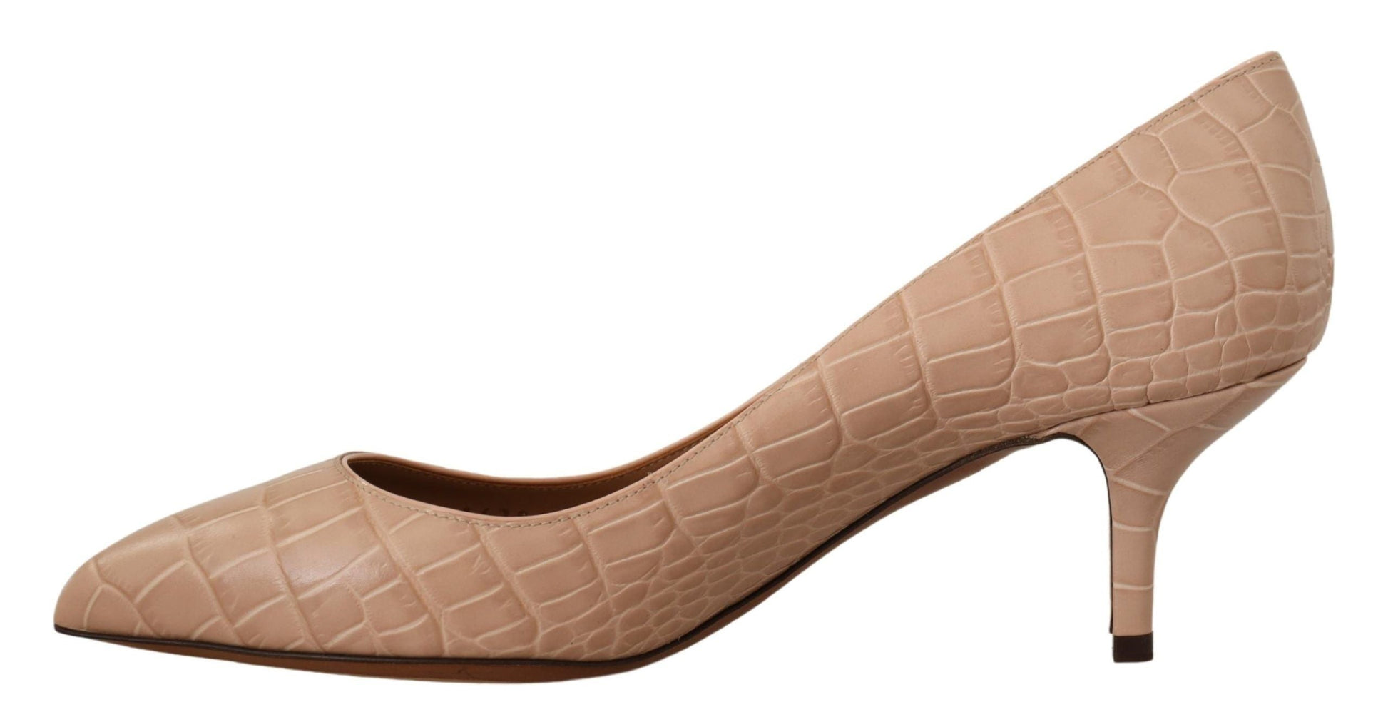 Dolce & Gabbana Elegant Beige Leather Pumps - EU36.5/US6