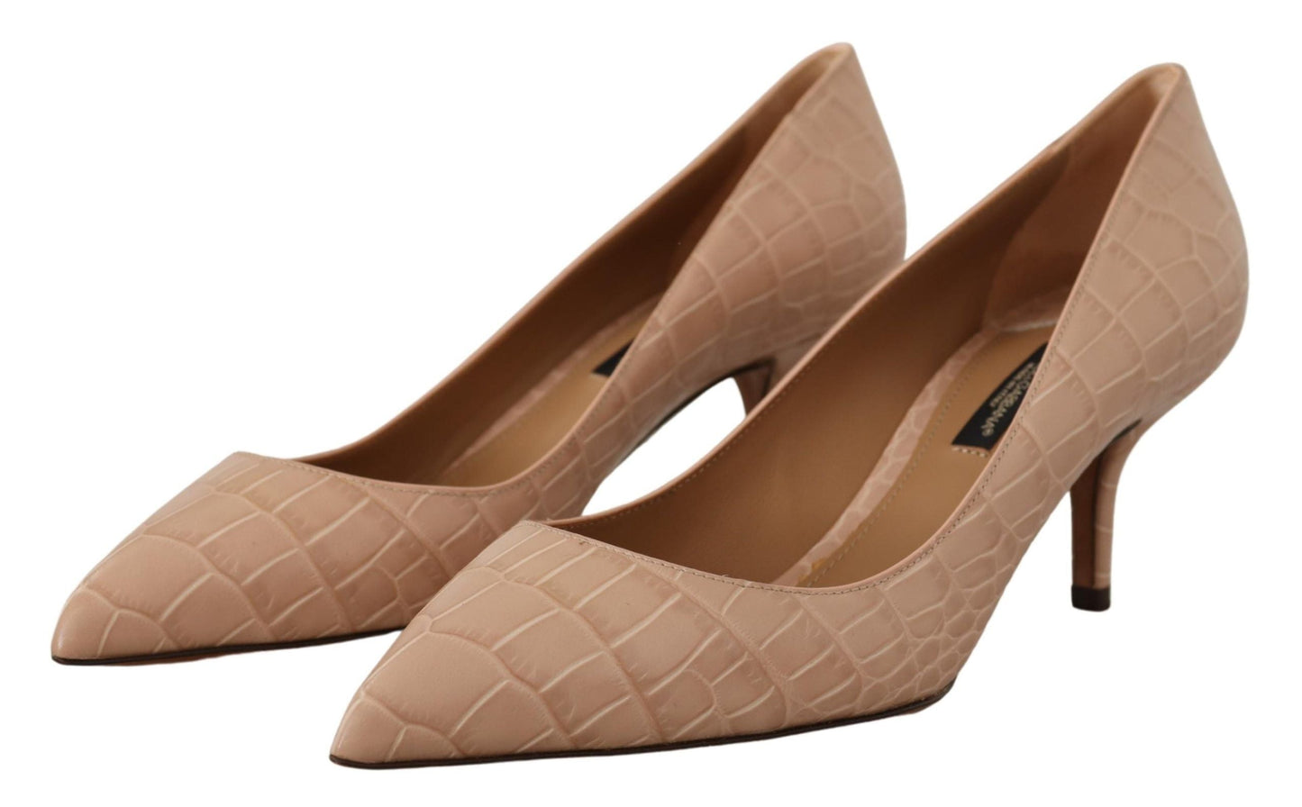 Dolce & Gabbana Elegant Beige Leather Pumps - EU36.5/US6