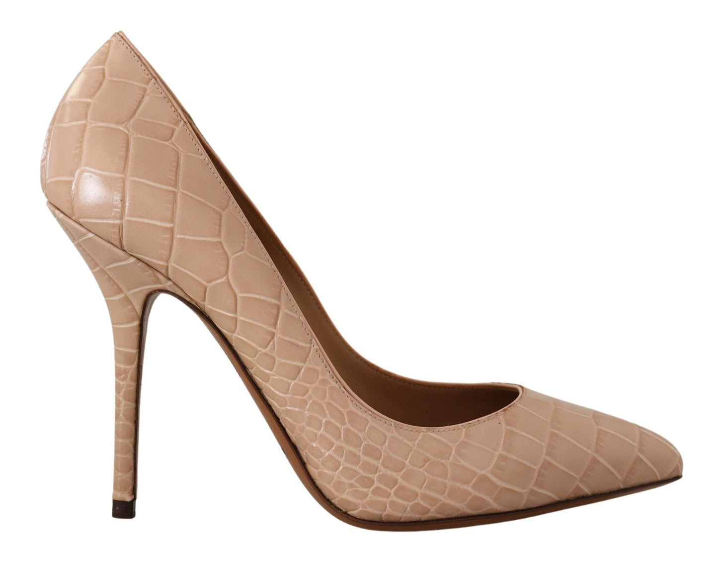 Dolce & Gabbana Elegant Beige Nude Leather Pumps - EU36.5/US6