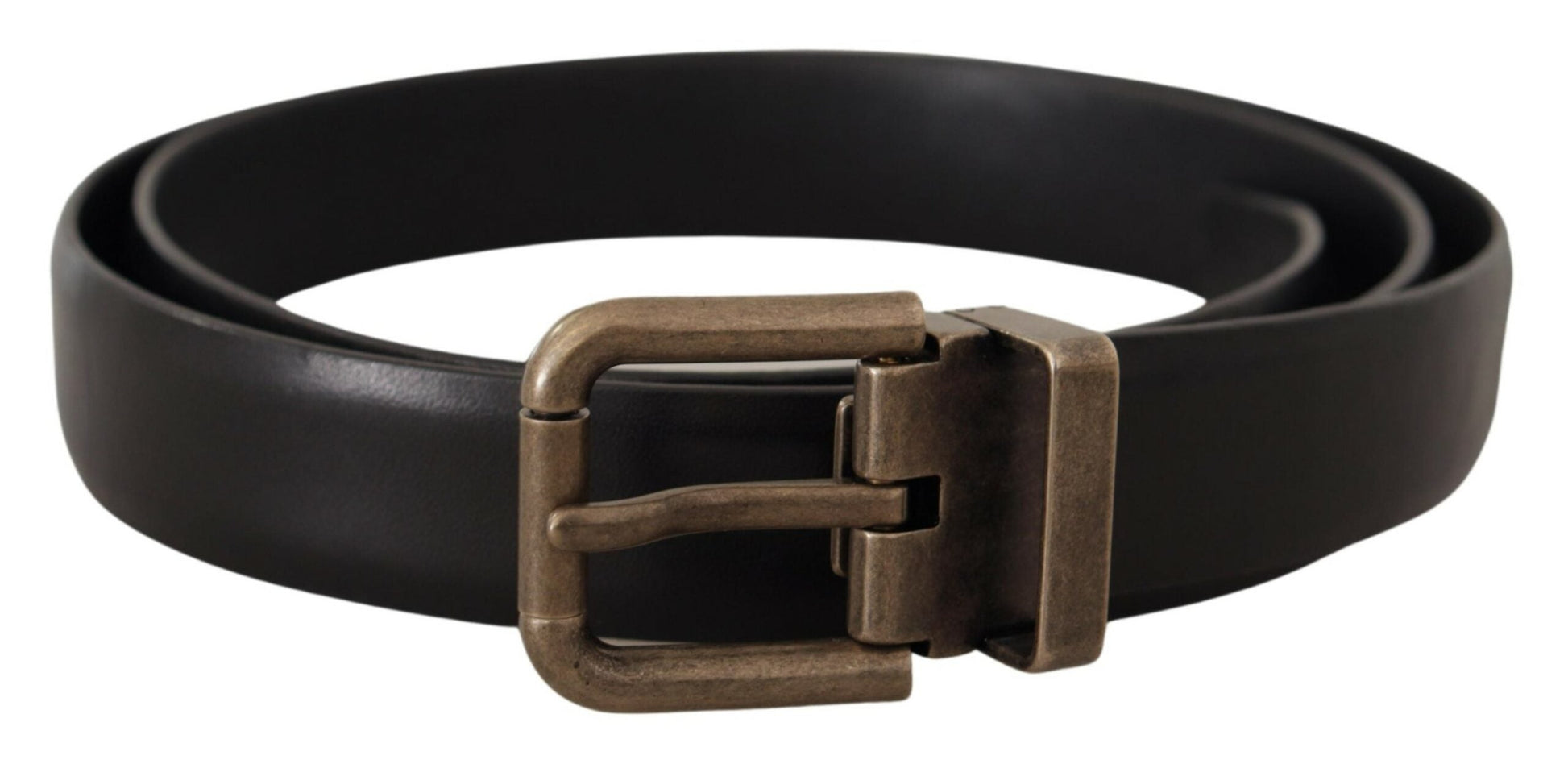 Dolce & Gabbana Elegant Black Calf Leather Belt - 90 cm / 36 Inches