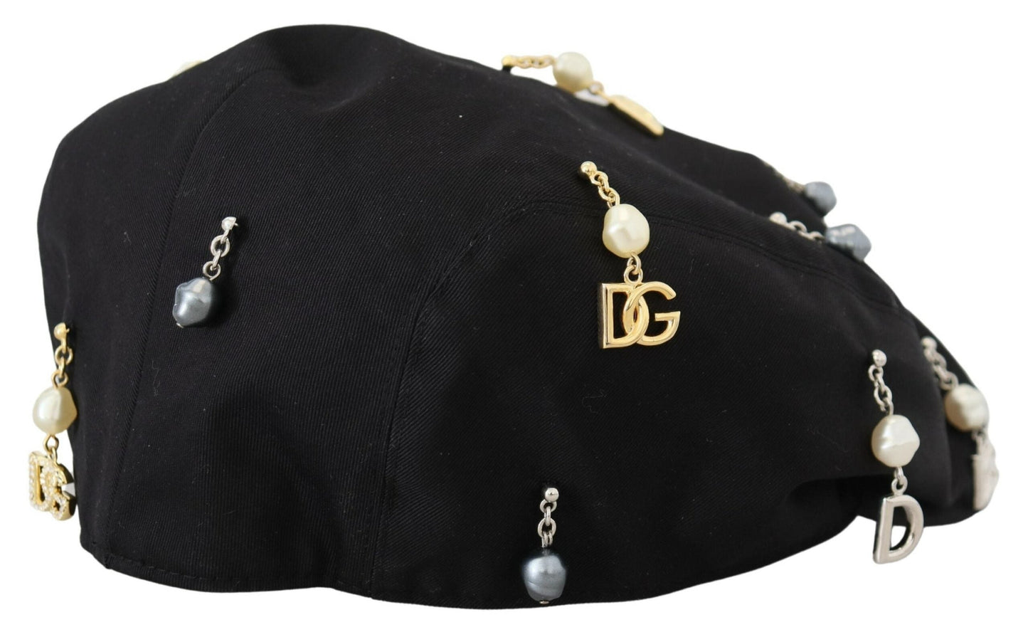 Dolce & Gabbana Elegant Black Cotton Newsboy Hat - 58 cm|M