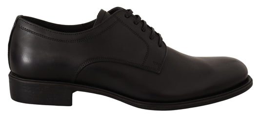 Dolce & Gabbana Elegant Black Derby Formal Shoes - EU40/US7