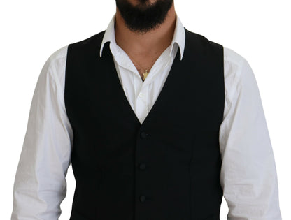 Dolce & Gabbana Elegant Black Formal Dress Vest - IT48 | M