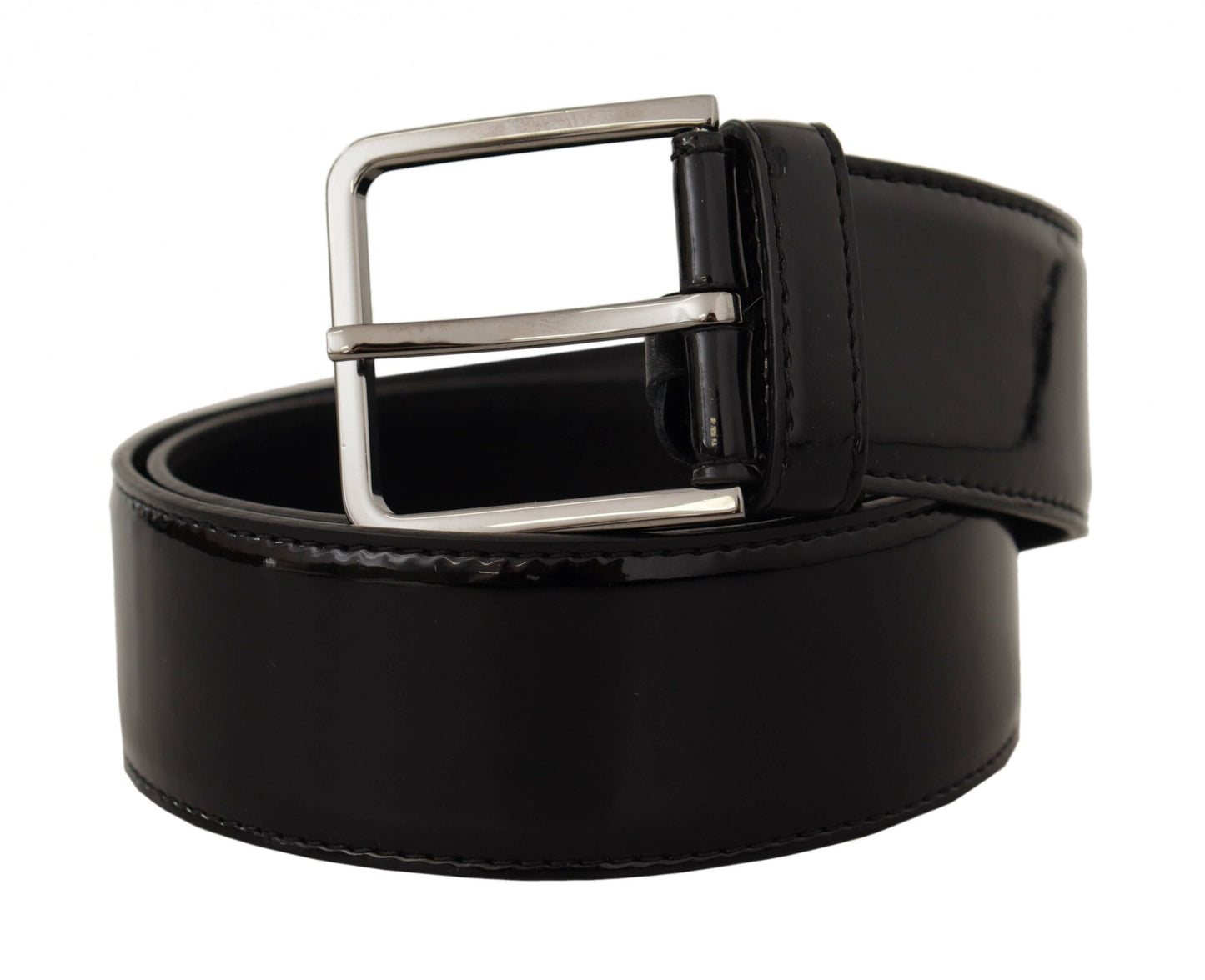 Dolce & Gabbana Elegant Black Leather Belt - 70 cm / 28 Inches