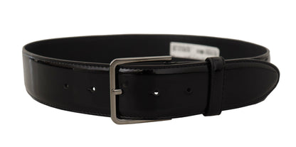 Dolce & Gabbana Elegant Black Leather Belt - 70 cm / 28 Inches