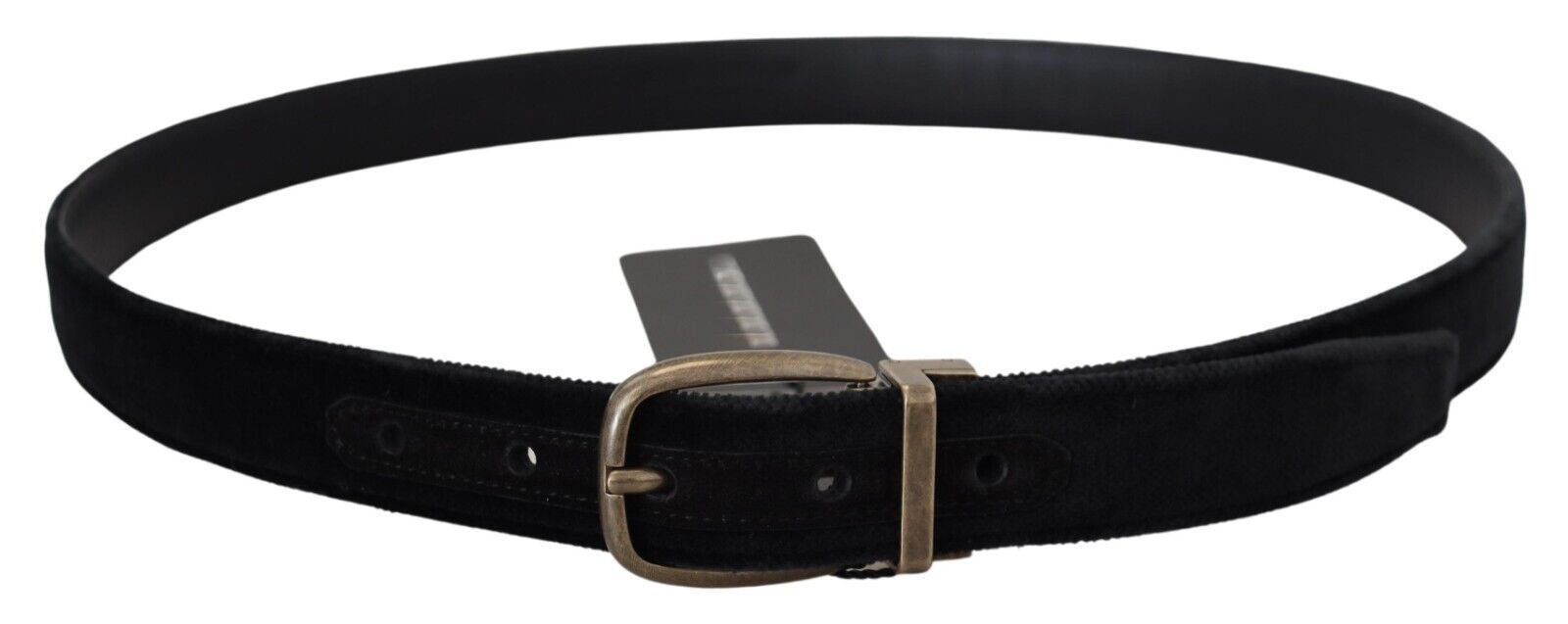 Dolce & Gabbana Elegant Black Leather Belt - 95 cm / 38 Inches