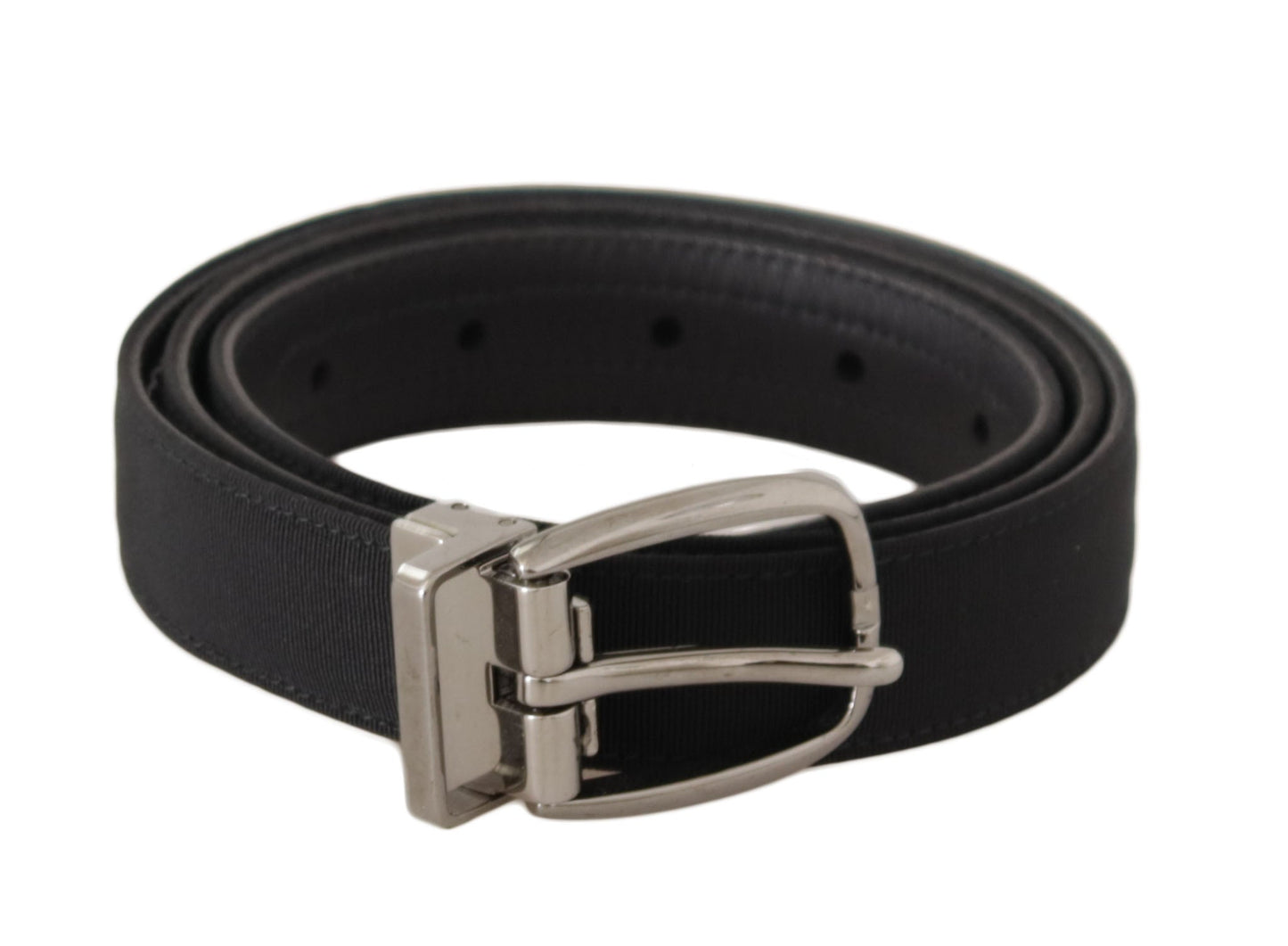 Dolce & Gabbana Elegant Black Leather Designer Belt - 85 cm / 34 Inches