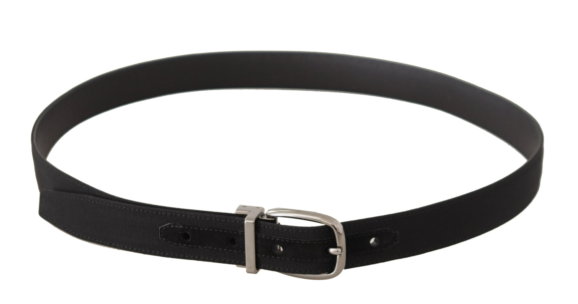 Dolce & Gabbana Elegant Black Leather Designer Belt - 85 cm / 34 Inches