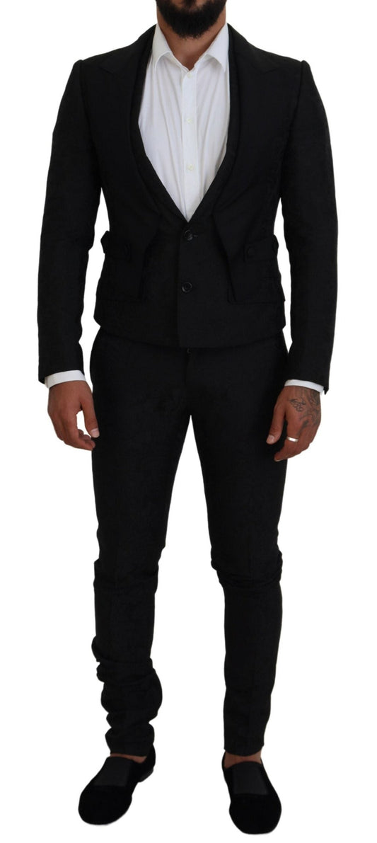 Dolce & Gabbana Elegant Black Martini Suit for the Modern Man - IT46 | S