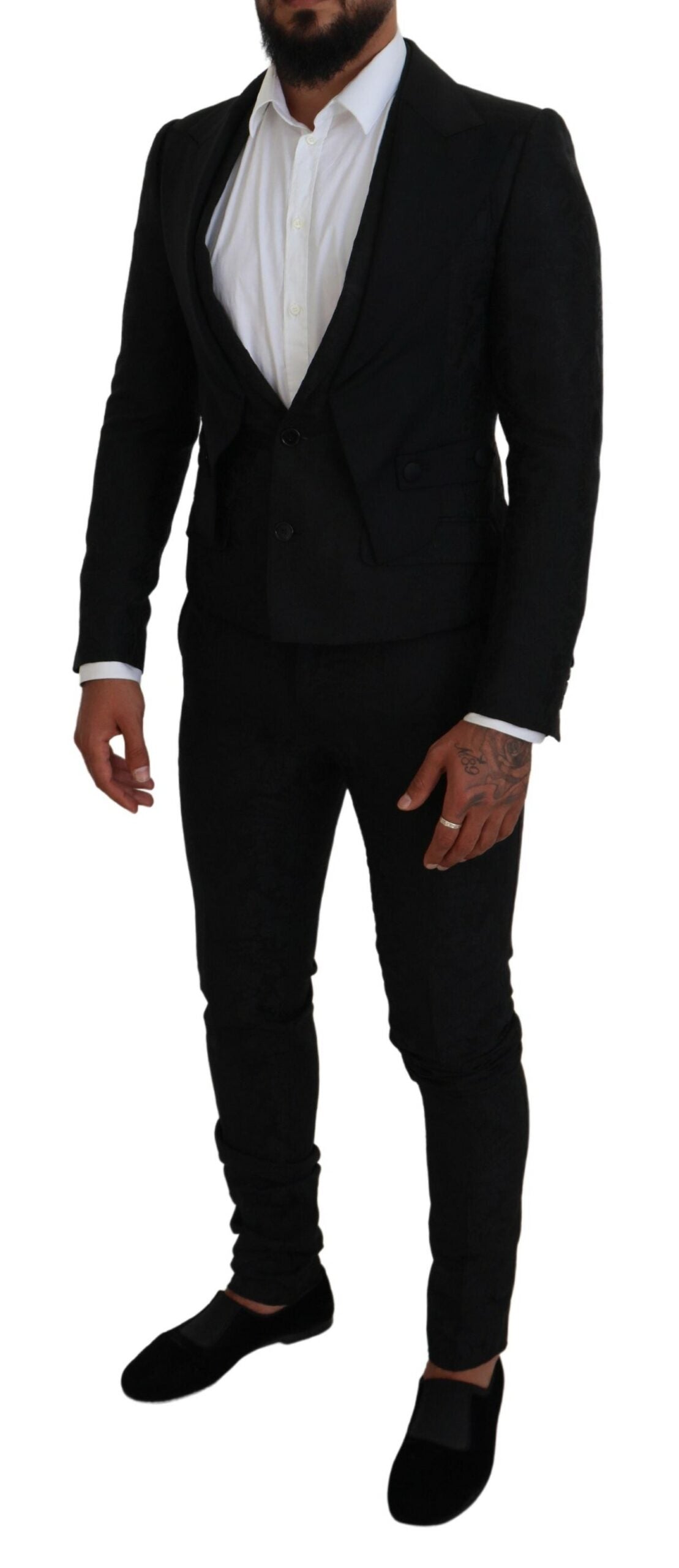 Dolce & Gabbana Elegant Black Martini Suit for the Modern Man - IT46 | S