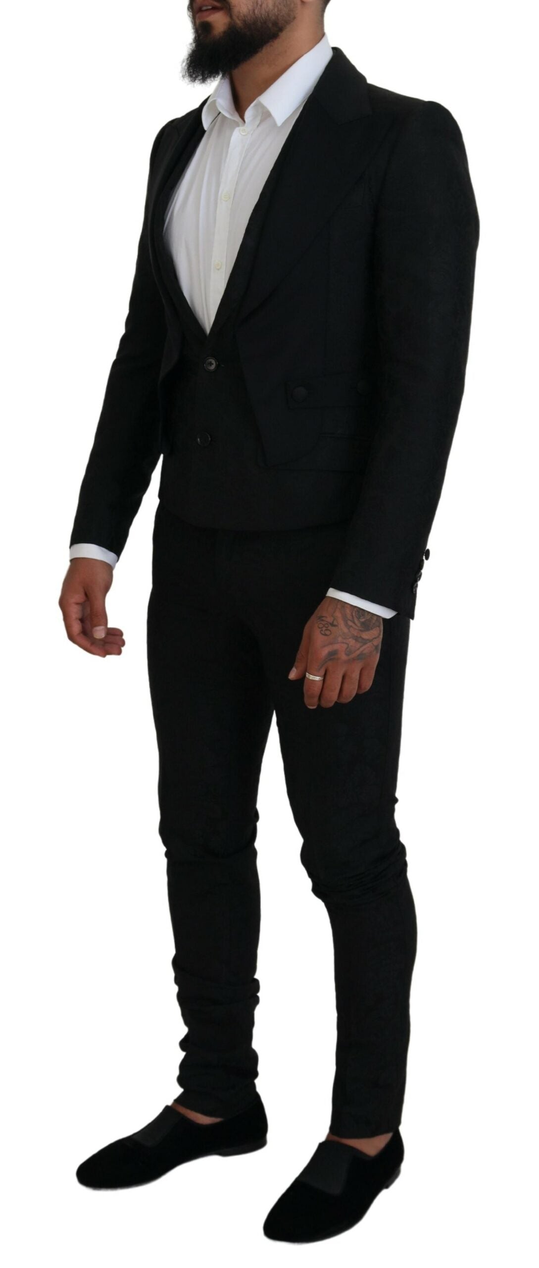 Dolce & Gabbana Elegant Black Martini Suit for the Modern Man - IT46 | S