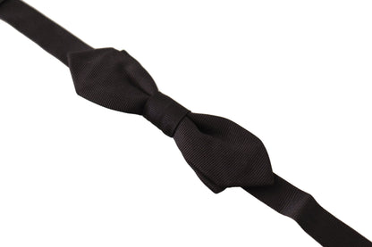 Dolce & Gabbana Elegant Black Silk Bow Tie