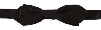 Dolce & Gabbana Elegant Black Silk Bow Tie