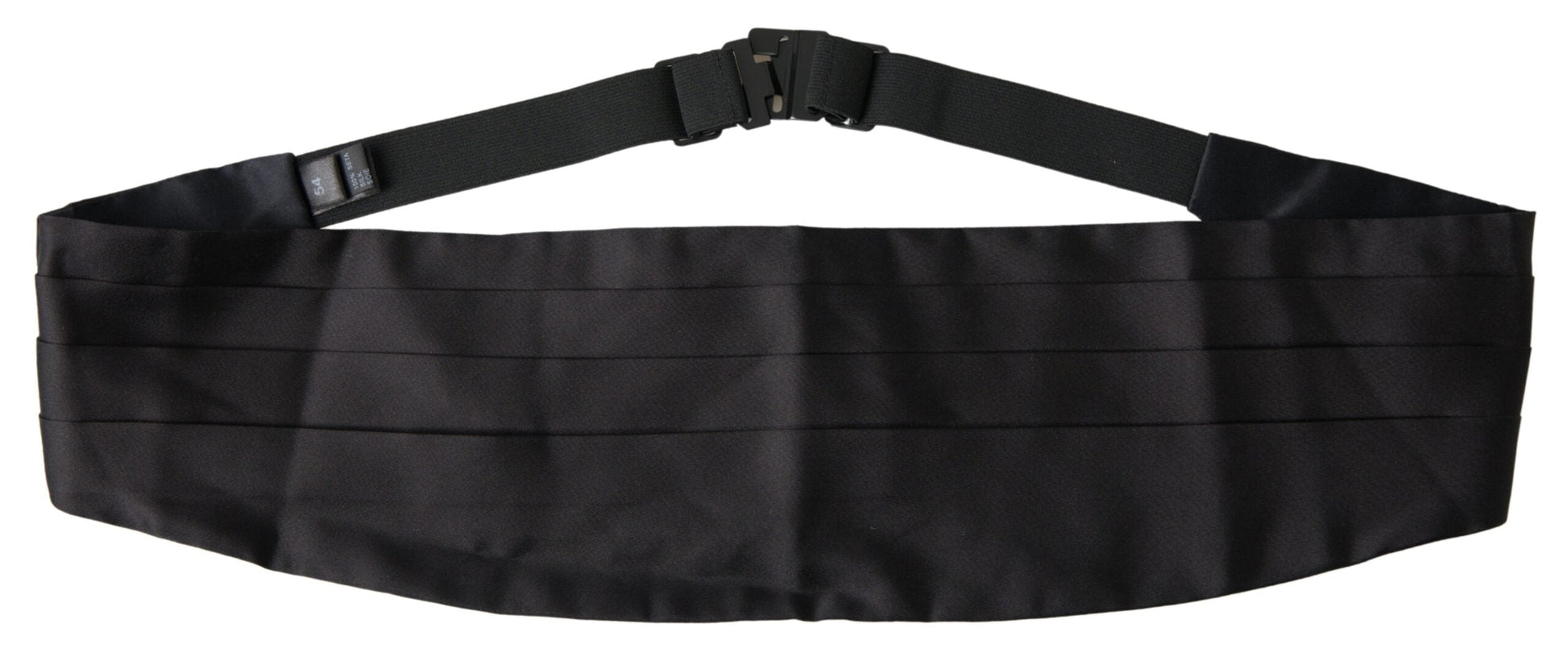 Dolce & Gabbana Elegant Black Silk Cummerbund - IT54 | XL