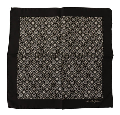 Dolce & Gabbana Elegant Black Silk Men’s Scarf Wrap