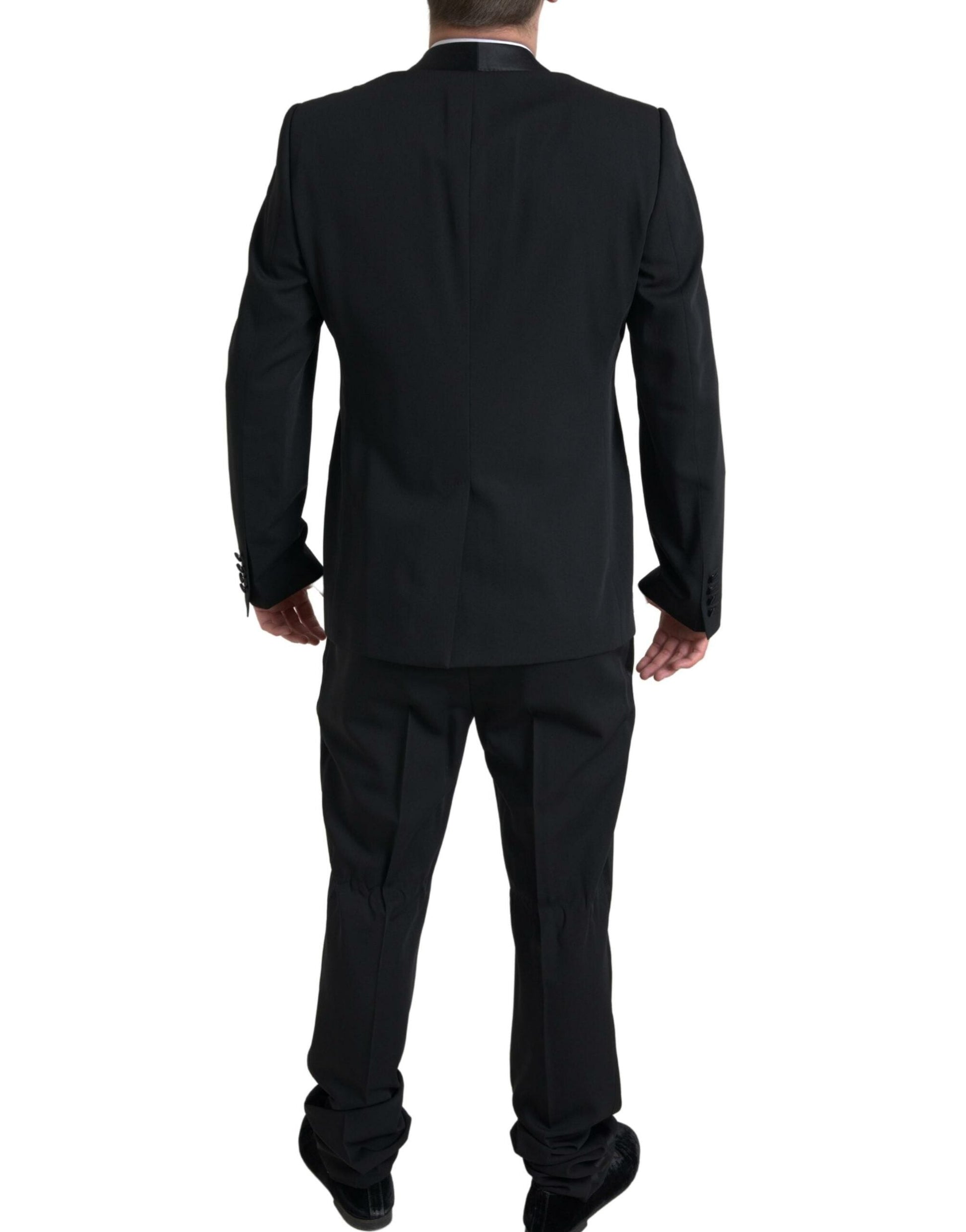 Dolce & Gabbana Elegant Black Slim Fit Two-Piece Suit - IT54 | XL