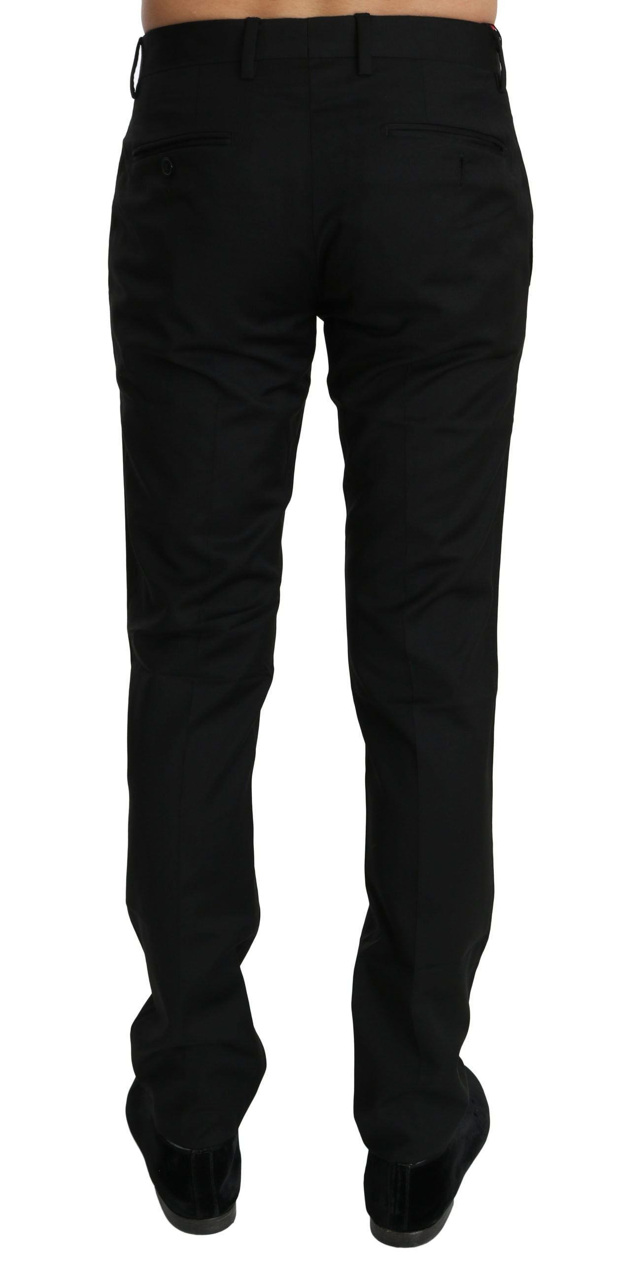 Dolce & Gabbana Elegant Black Wool Dress Pants - IT44 | XS