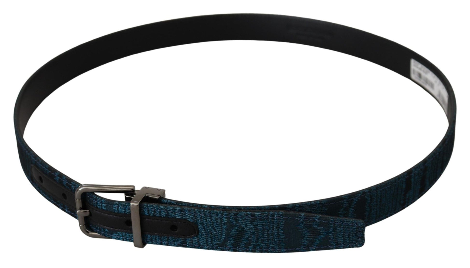 Dolce & Gabbana Elegant Blue Jacquard Designer Belt - 90 cm / 36 Inches