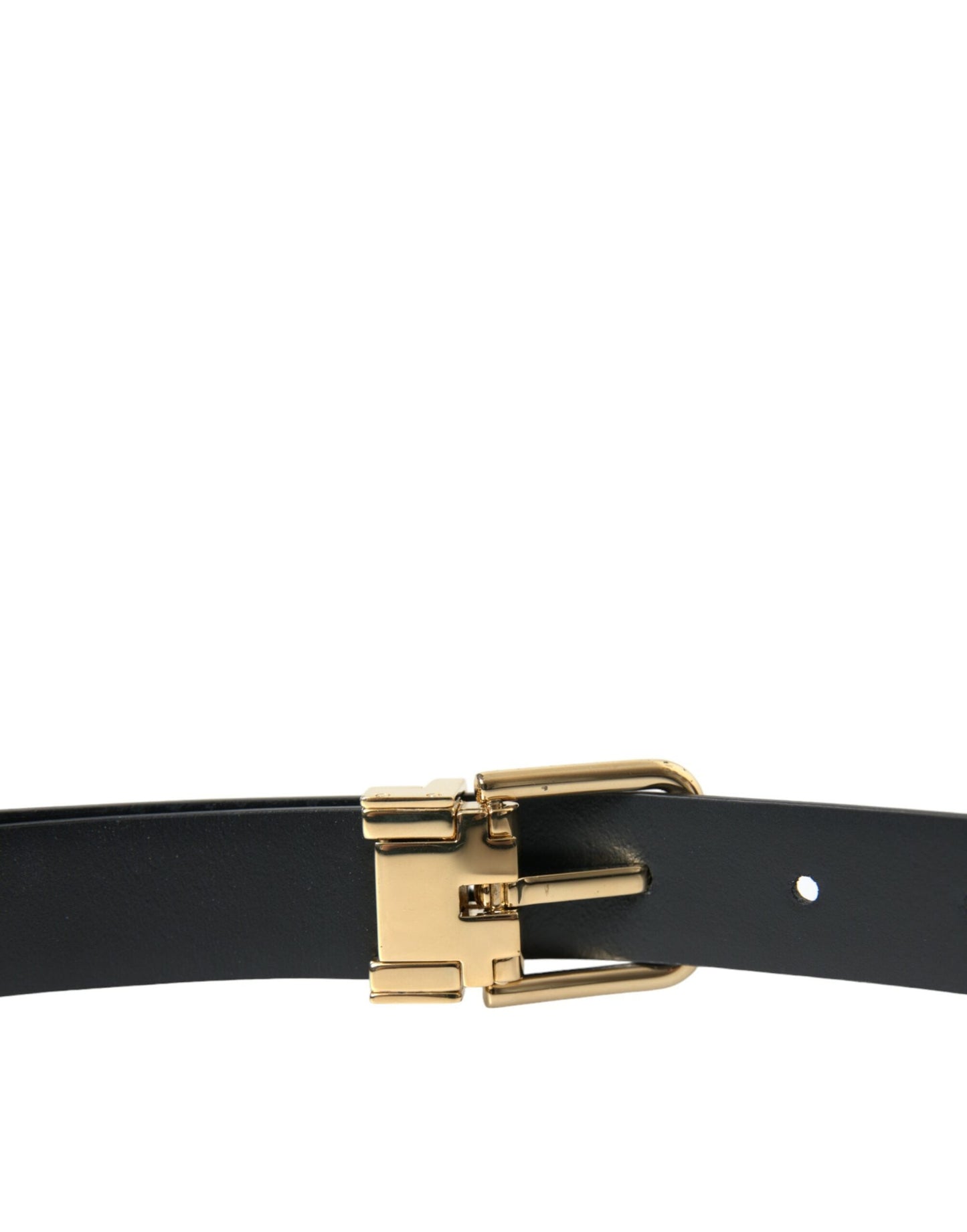 Dolce & Gabbana Elegant Blue Leather Belt with Metal Buckle - 115 cm / 46 Inches