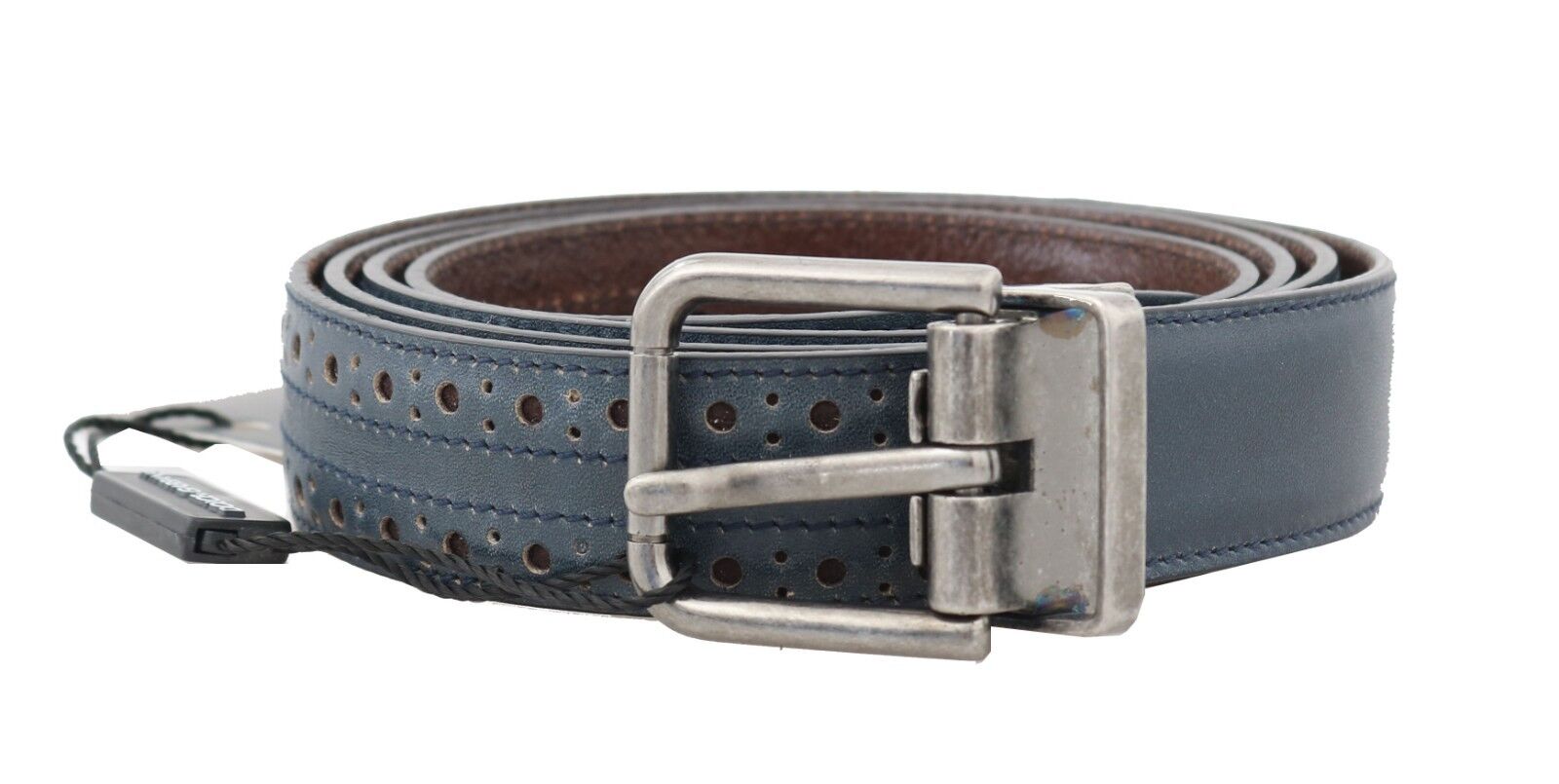 Dolce & Gabbana Elegant Blue Leather Men’s Belt - 90 cm / 36 Inches