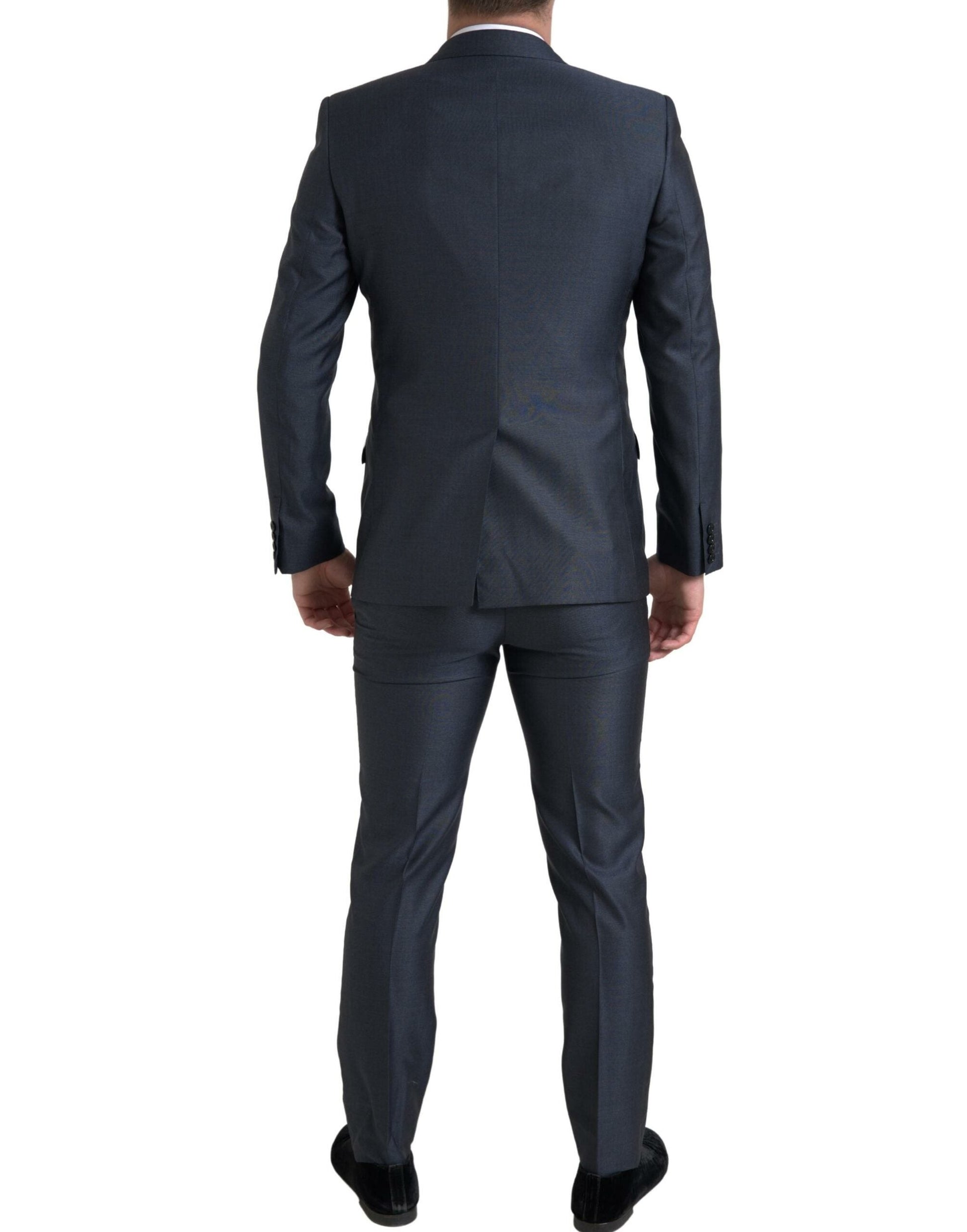 Dolce & Gabbana Elegant Blue Silk Blend Martini Suit - IT48 | M