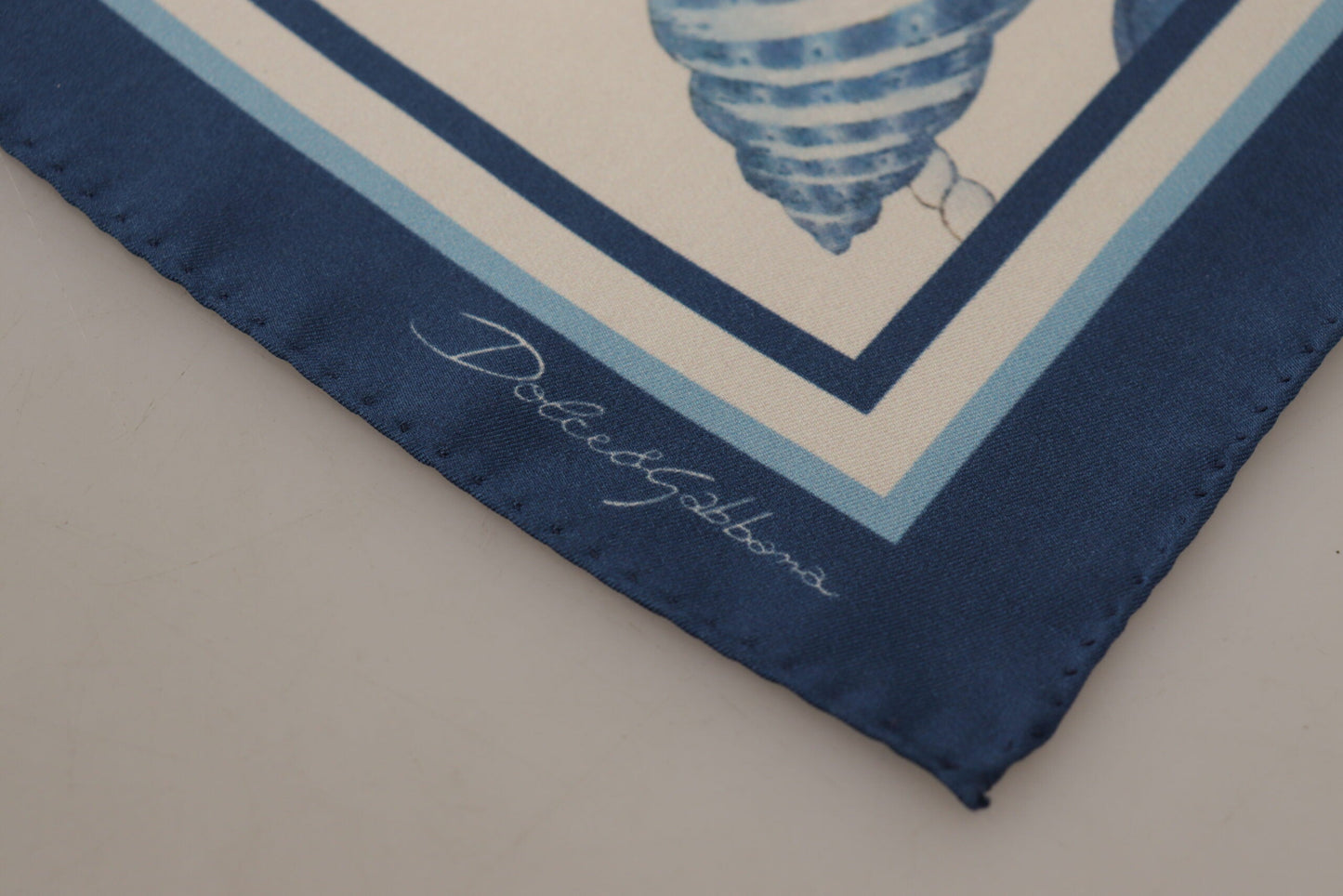 Dolce & Gabbana Elegant Blue Silk Men’s Square Scarf