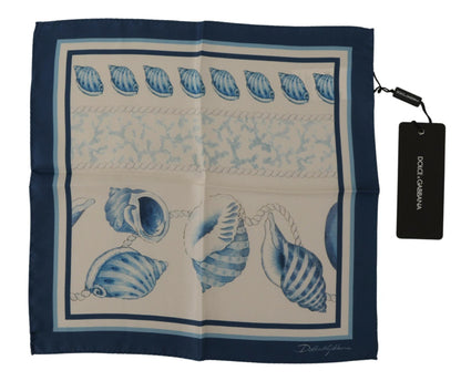 Dolce & Gabbana Elegant Blue Silk Men’s Square Scarf