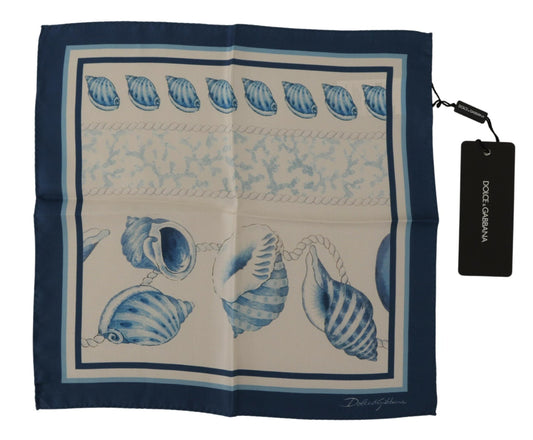 Dolce & Gabbana Elegant Blue Silk Men’s Square Scarf