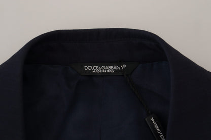 Dolce & Gabbana Elegant Blue Wool Silk Blazer Jacket - IT46 | S