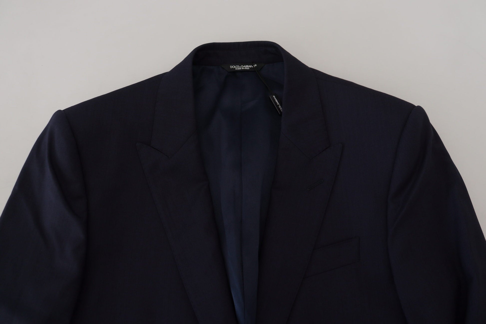 Dolce & Gabbana Elegant Blue Wool Silk Blazer Jacket - IT46 | S