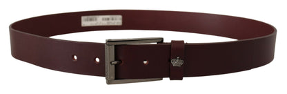 Dolce & Gabbana Elegant Brown Leather Designer Belt - 90 cm / 36 Inches