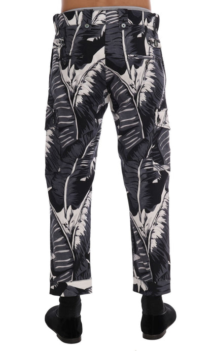 Dolce & Gabbana Elegant Capri Casual Pants in Banana Leaf Print - IT50 | L