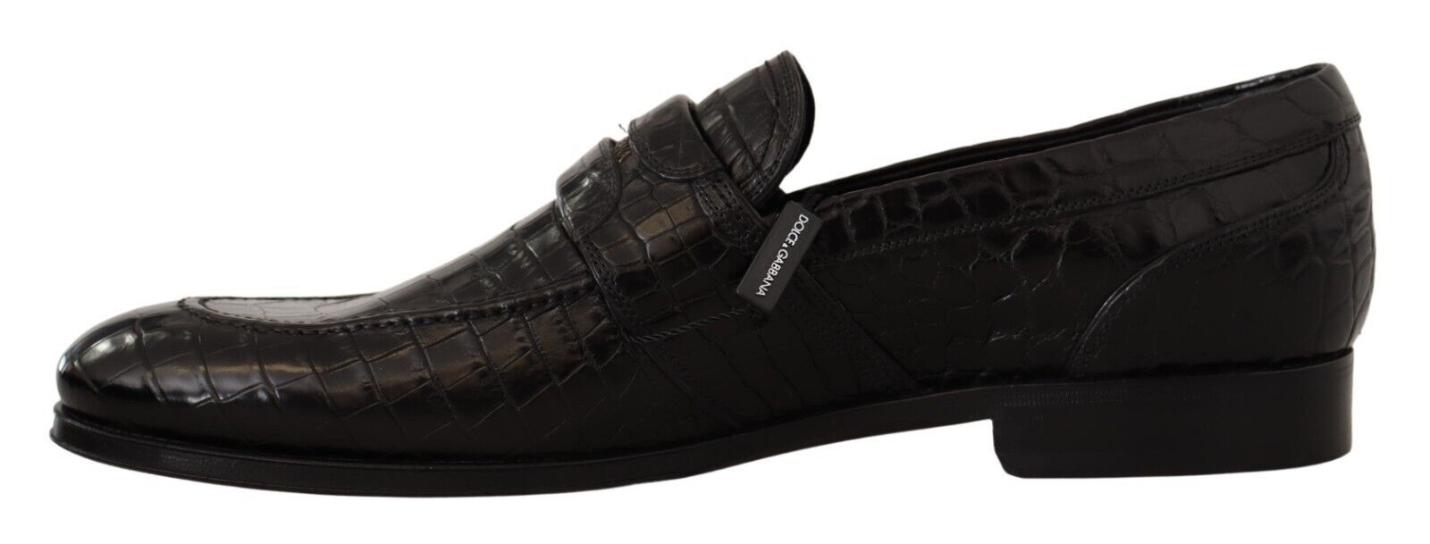 Dolce & Gabbana Elegant Crocodile Leather Moccasin Shoes - EU44/US11